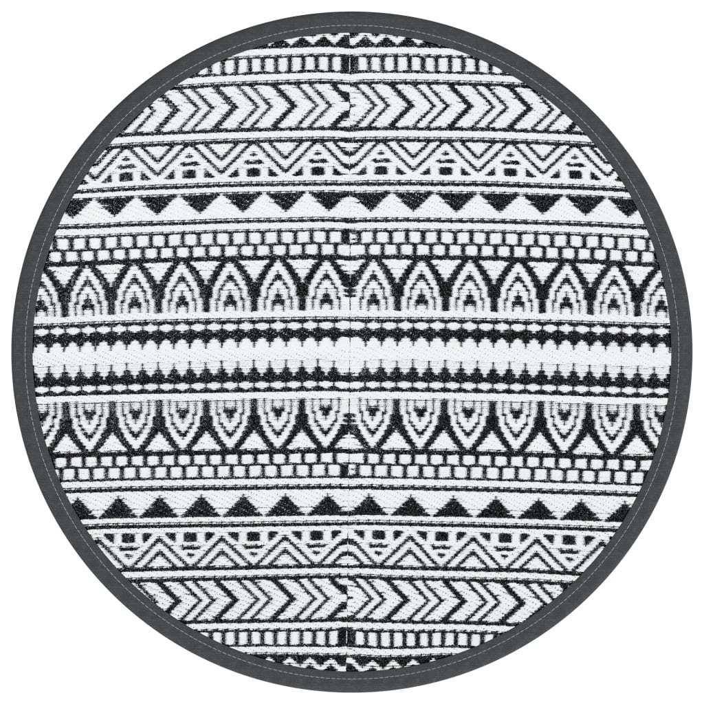 Tappeto da Esterni ARAKIL Nero Ø160 cm in PP