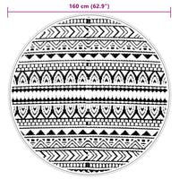 Tappeto da Esterni ARAKIL Nero Ø160 cm in PP