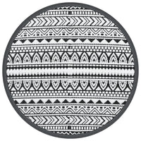 Tappeto da Esterni ARAKIL Nero Ø200 cm in PP