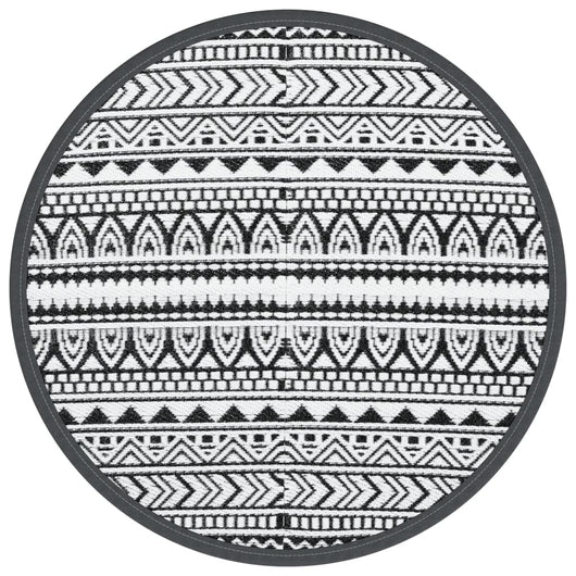 Tappeto da Esterni ARAKIL Nero Ø200 cm in PP