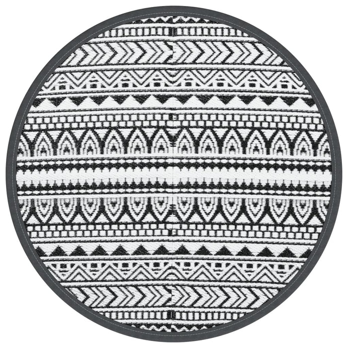 Tappeto da Esterni ARAKIL Nero Ø200 cm in PP