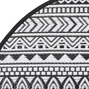 Tappeto da Esterni ARAKIL Nero Ø200 cm in PP