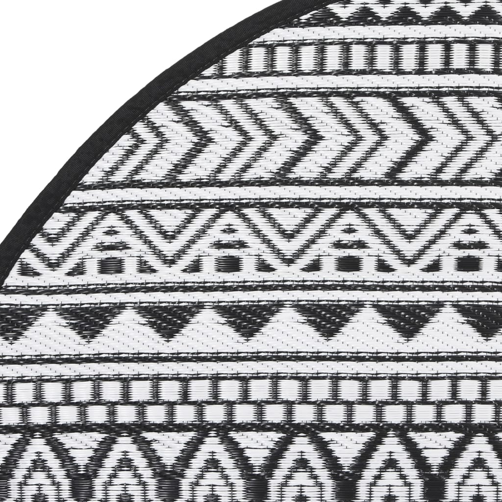 Tappeto da Esterni ARAKIL Nero Ø200 cm in PP 368516