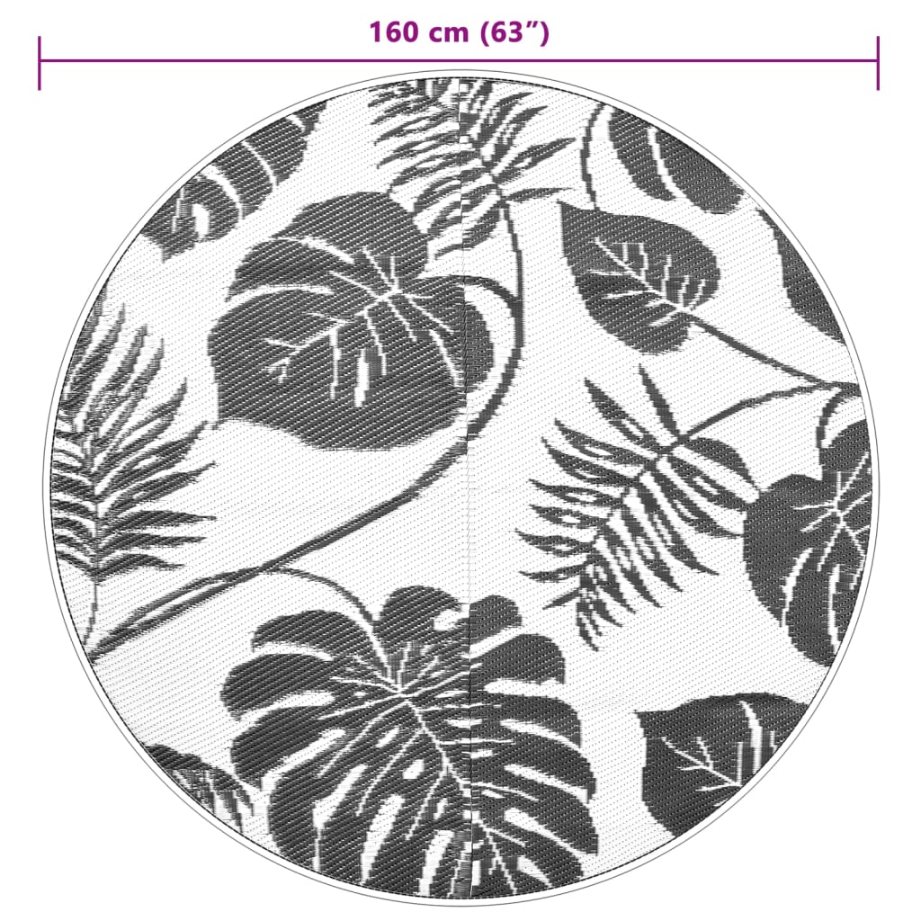 Tappeto da Esterno ARAKIL Verde Ø160 cm in PP