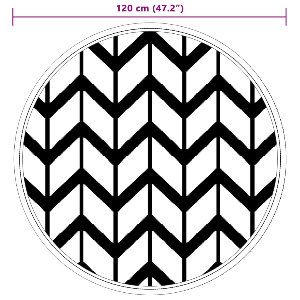 Tappeto da Esterno ARAKIL Grigio Ø120 cm in PP