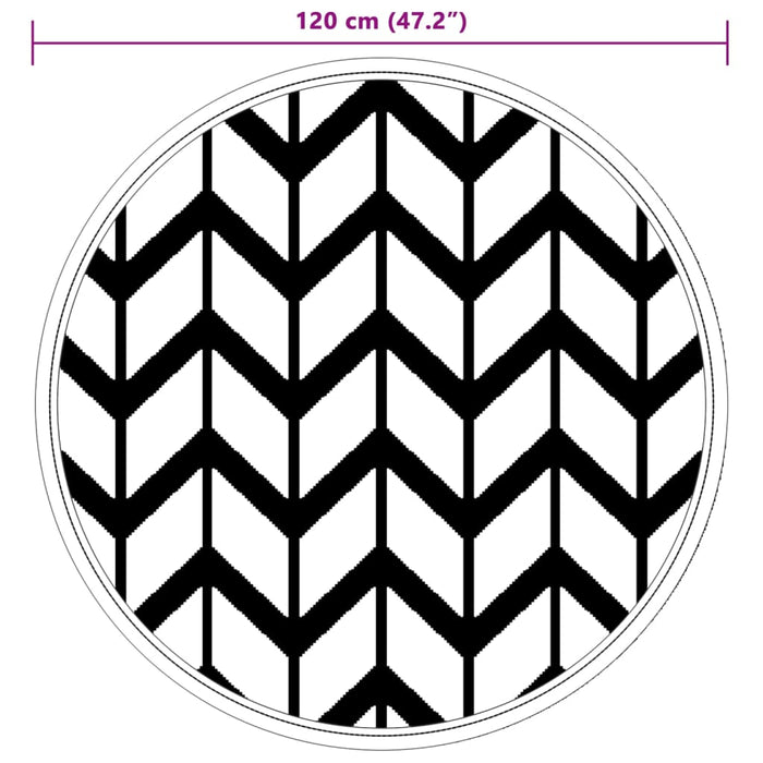 Tappeto da Esterno ARAKIL Grigio Ø120 cm in PP