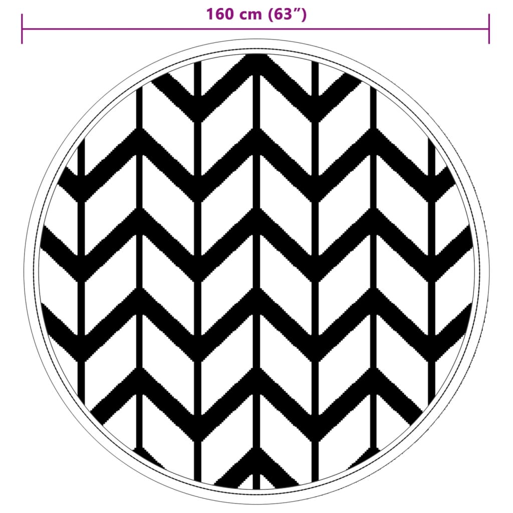 Tappeto da Esterno ARAKIL Grigio Ø160 cm in PP