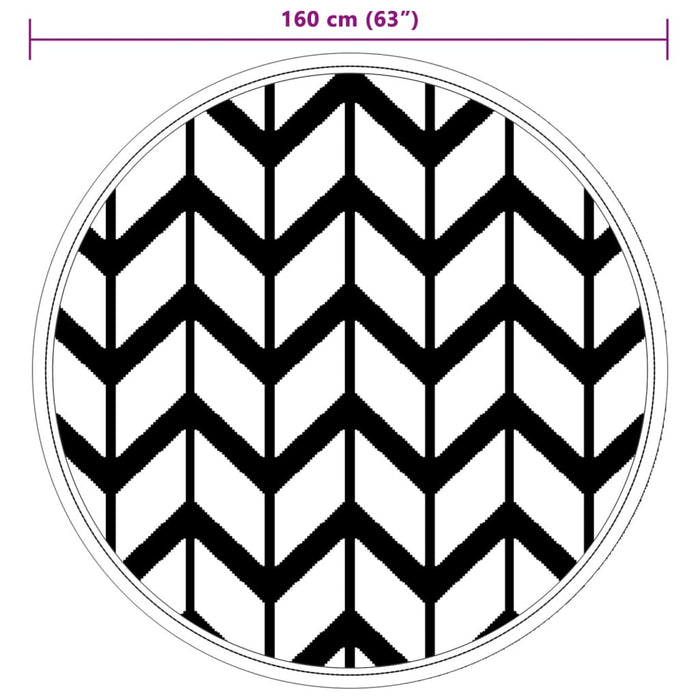 Tappeto da Esterno ARAKIL Grigio Ø160 cm in PP