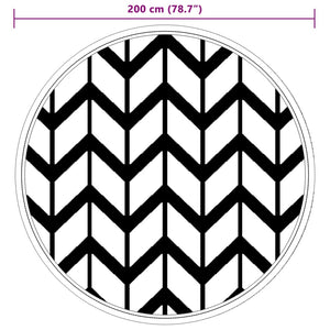 Tappeto da Esterno ARAKIL Grigio Ø200 cm in PP