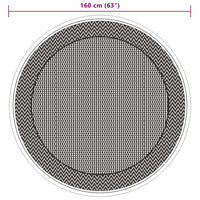 Tappeto da Esterno ARAKIL Verde Ø160 cm in PP 368527