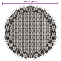 vidaXL Tappeto da Esterno ARAKIL Verde Ø200 cm in PP