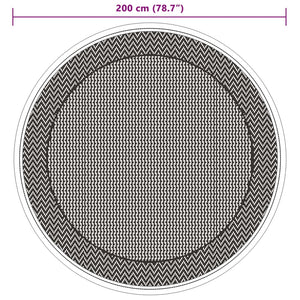 vidaXL Tappeto da Esterno ARAKIL Verde Ø200 cm in PP
