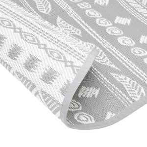 Tappeto da Esterno ARAKIL Grigio Ø120 cm in PP