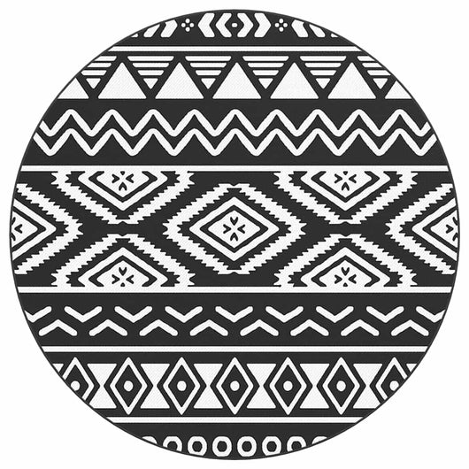 Tappeto da Esterni ARAKIL Nero Ø200 cm in PP 368536