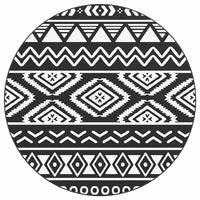 Tappeto da Esterni ARAKIL Nero Ø200 cm in PP