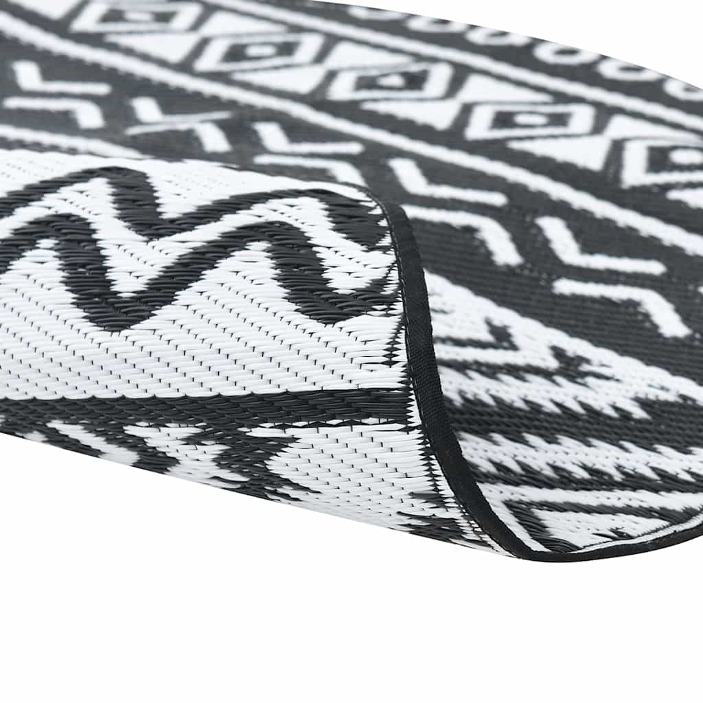 Tappeto da Esterni ARAKIL Nero Ø200 cm in PP