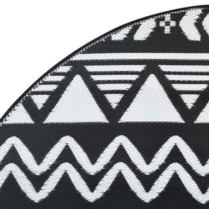 Tappeto da Esterni ARAKIL Nero Ø200 cm in PP 368536