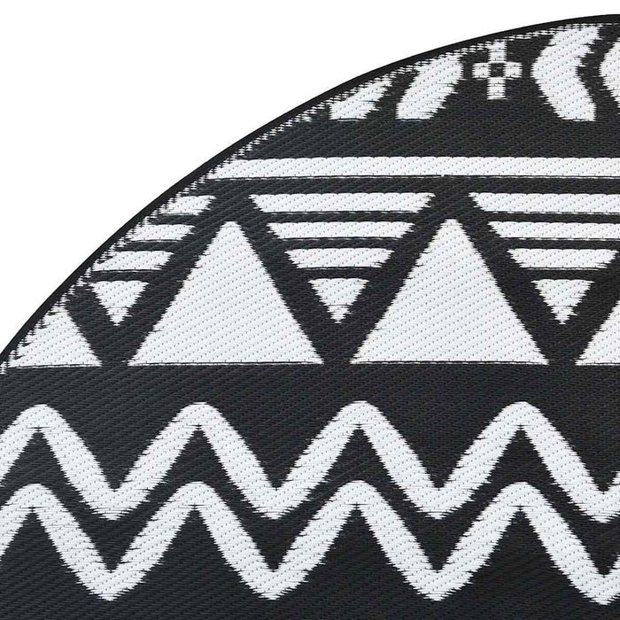 Tappeto da Esterni ARAKIL Nero Ø200 cm in PP