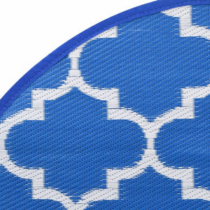 Tappeto da Esterni ARAKIL Blu Ø120 cm in PP