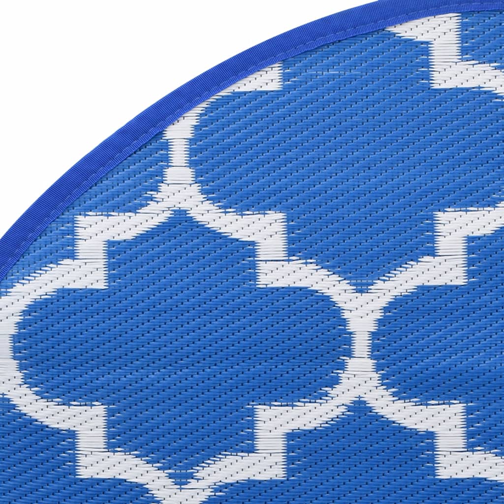 Tappeto da Esterni ARAKIL Blu Ø160 cm in PP