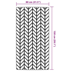 Tappeto da Esterni ARAKIL Grigio 80x150 cm in PP