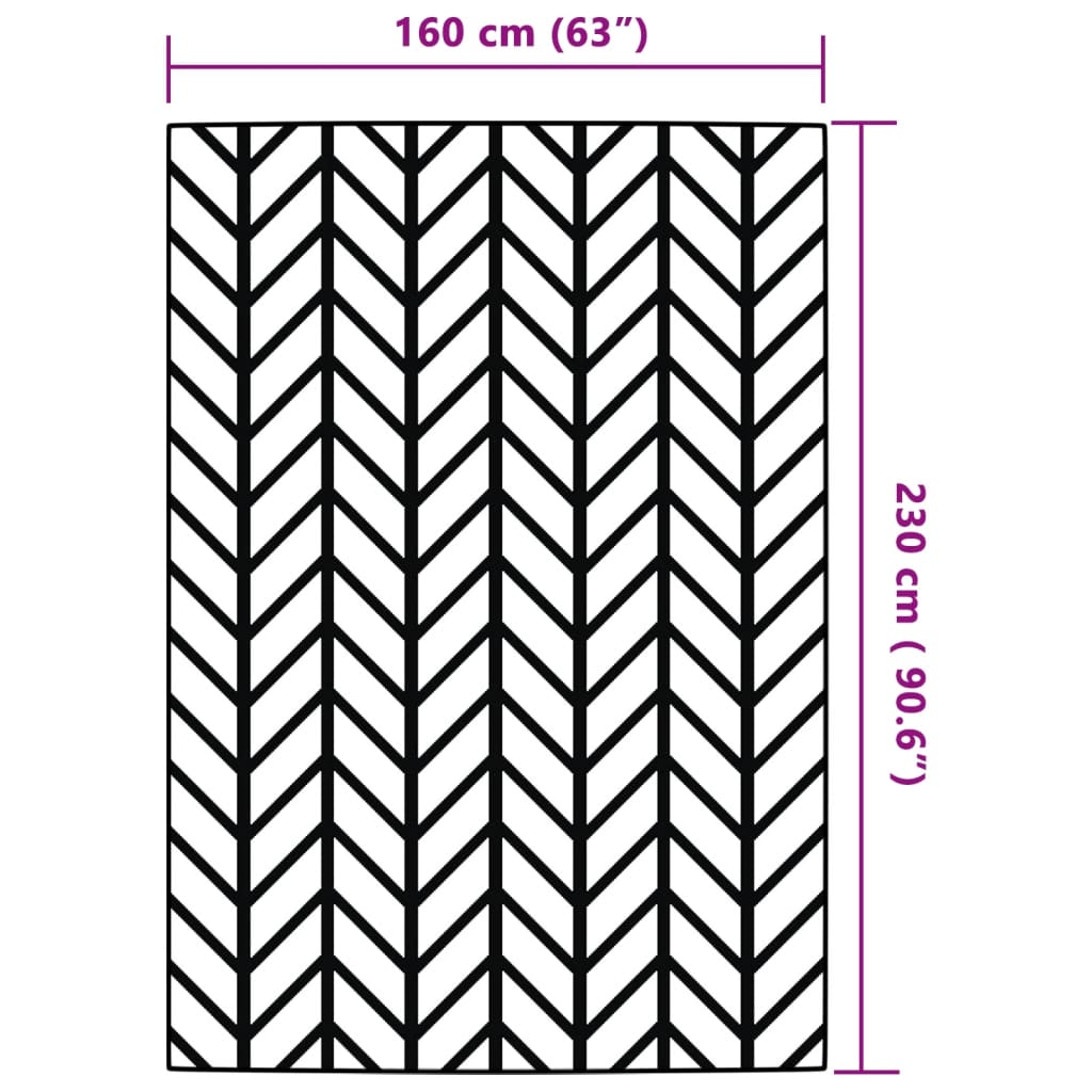 Tappeto da Esterni ARAKIL Grigio 160x230 cm in PP 368543