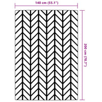 Tappeto da Esterni ARAKIL Grigio 140x200 cm in PP 368546