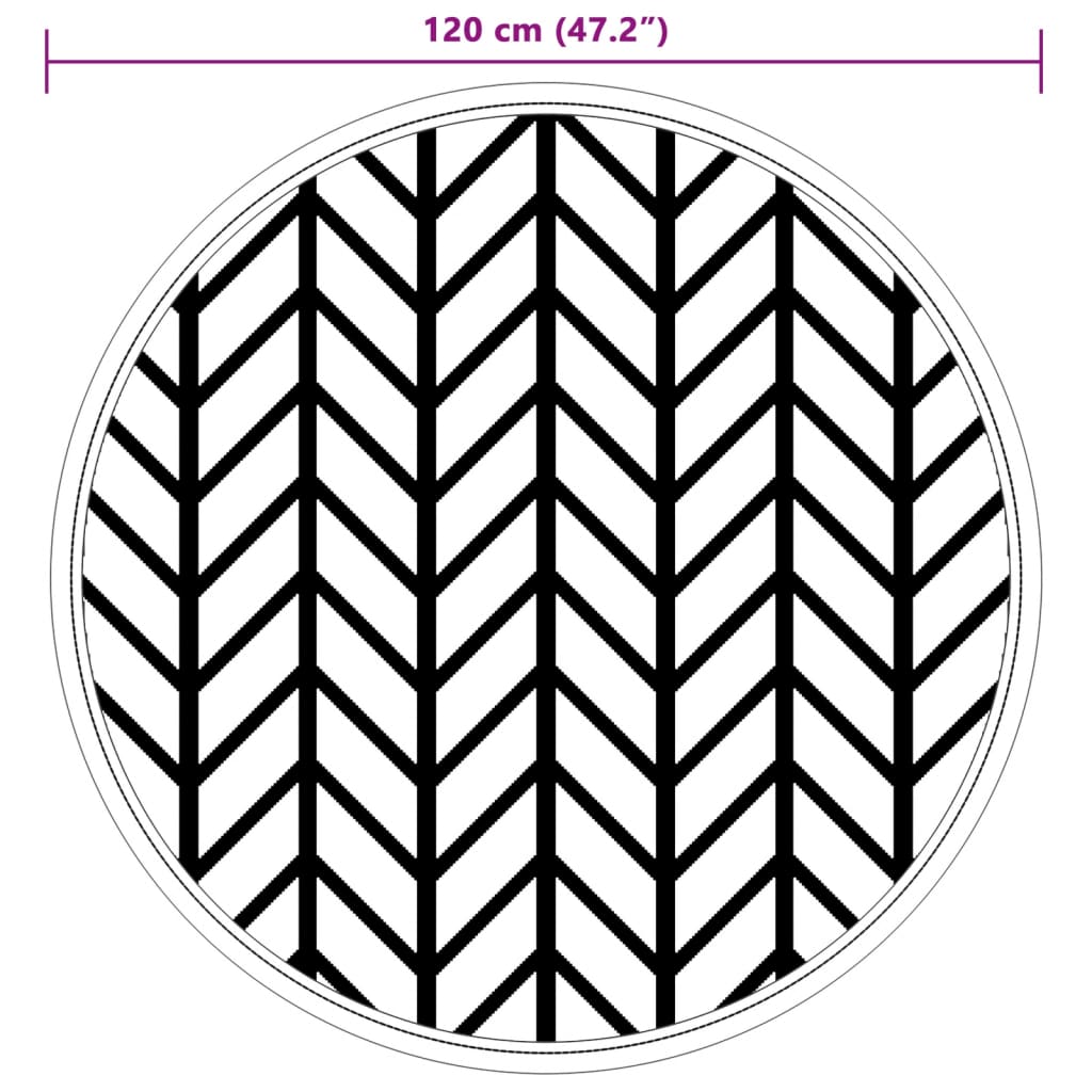 Tappeto da Esterno ARAKIL Grigio Ø120 cm in PP