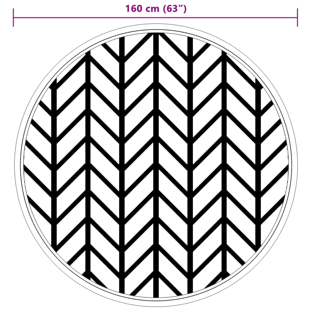 Tappeto da Esterno ARAKIL Grigio Ø160 cm in PP