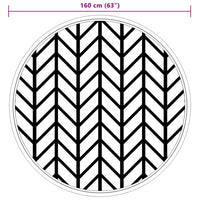 Tappeto da Esterno ARAKIL Grigio Ø160 cm in PP