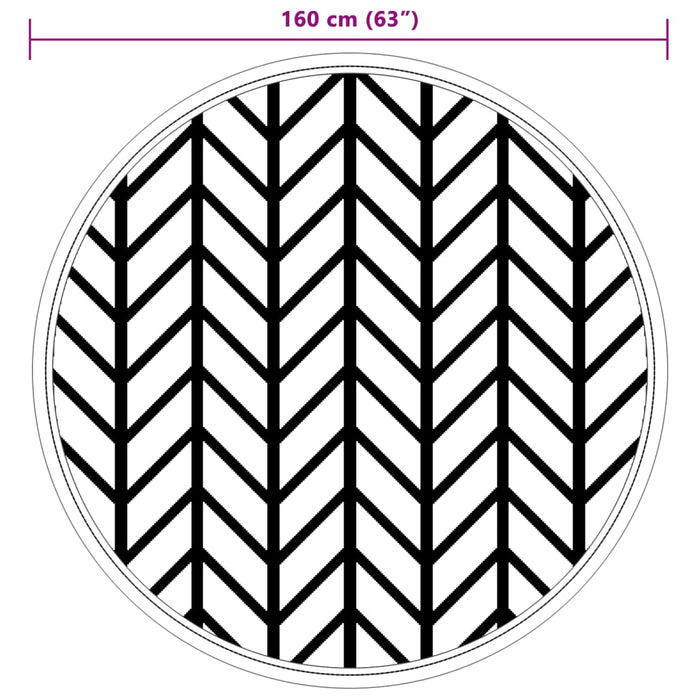 Tappeto da Esterno ARAKIL Grigio Ø160 cm in PP