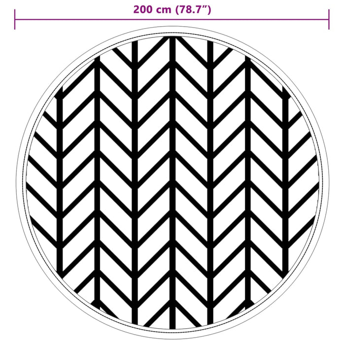 Tappeto da Esterno ARAKIL Grigio Ø200 cm in PP 368550