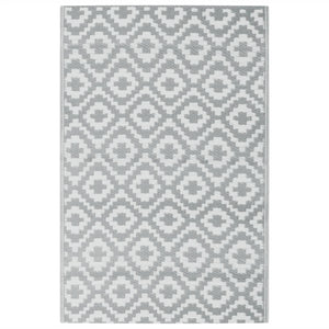 Tappeto da Esterni ARAKIL Grigio 190x290 cm in PP