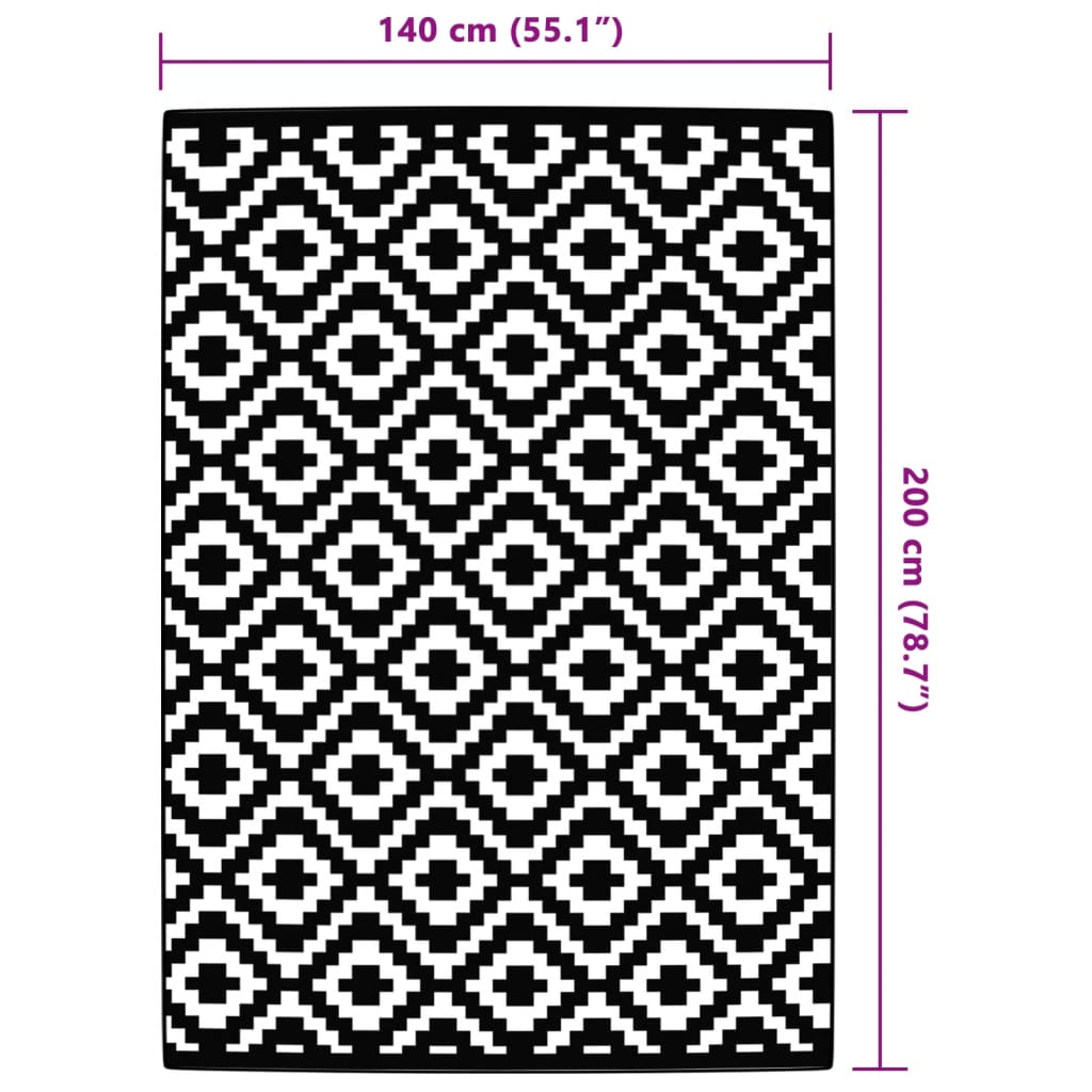 Tappeto da Esterni Grigio 140x200 cm in PP 368556