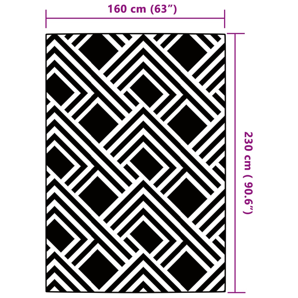 Tappeto da Esterni ARAKIL Grigio 160x230 cm in PP