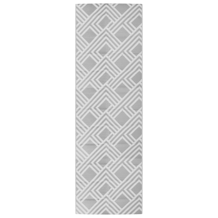 Tappeto da Esterni ARAKIL Grigio 80x250 cm in PP