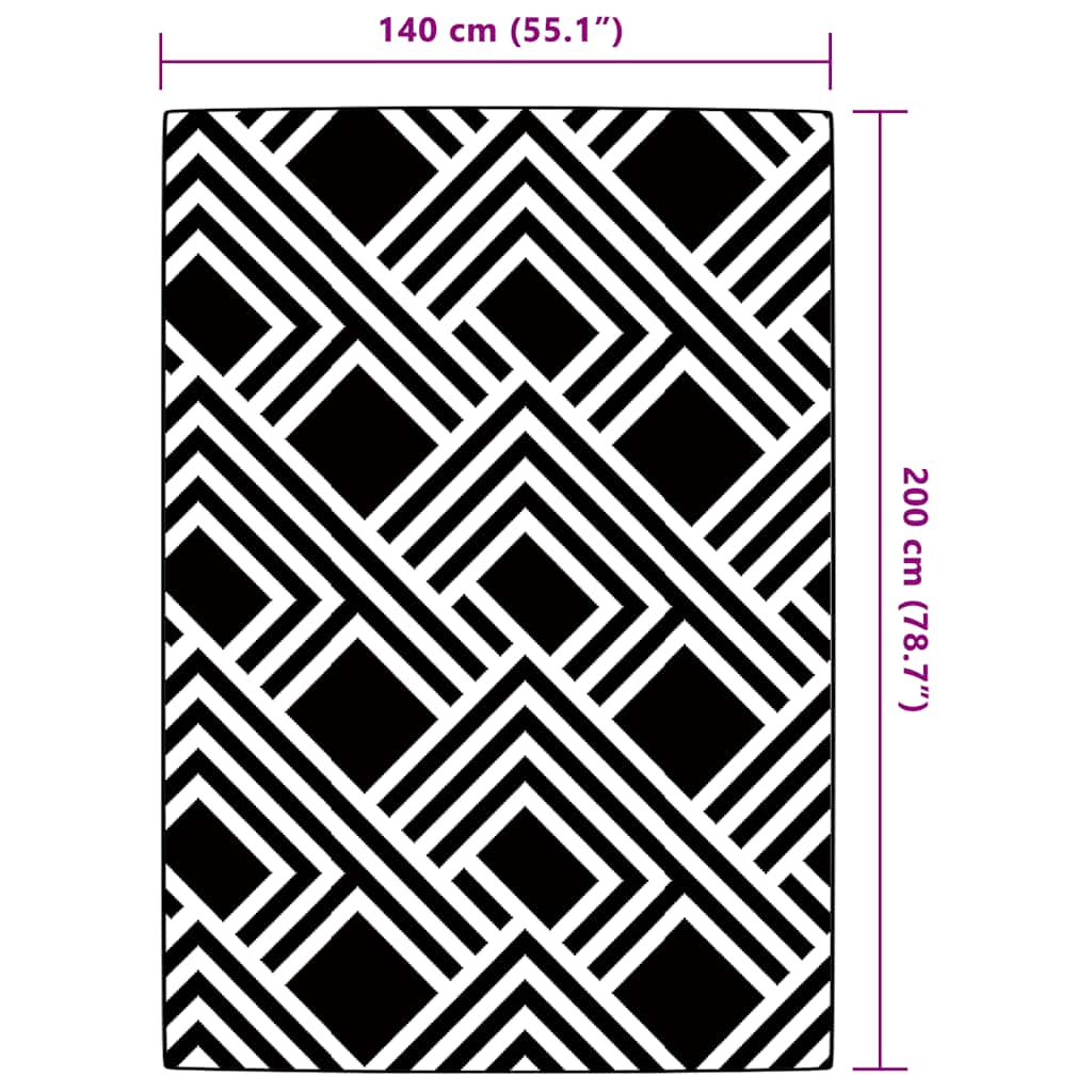 Tappeto da Esterni ARAKIL Grigio 140x200 cm in PP 368566