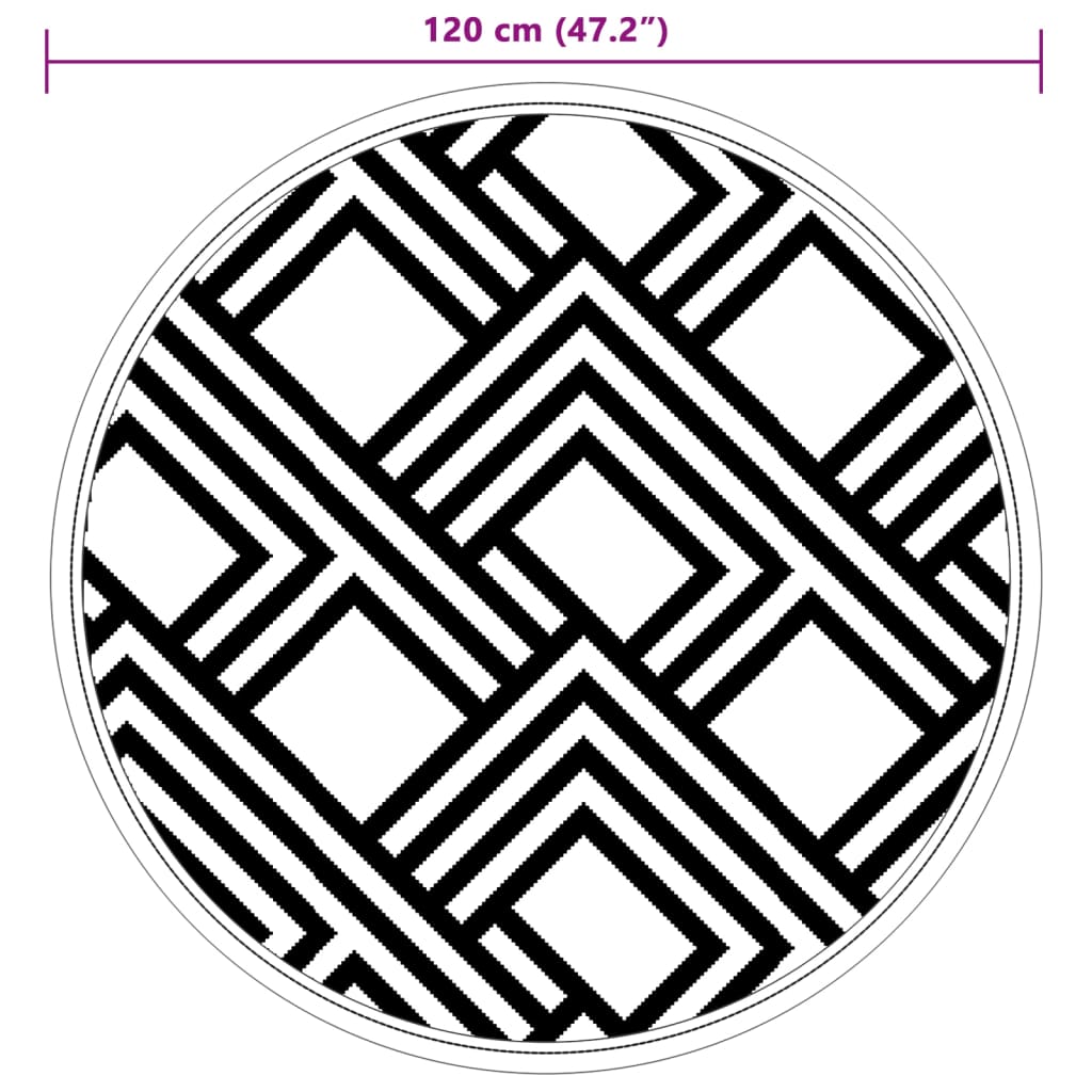 Tappeto da Esterno ARAKIL Grigio Ø120 cm in PP