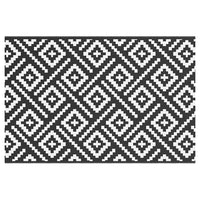 Tappeto da Esterni ARAKIL Bianco e Nero 120x180 cm in PP 368572