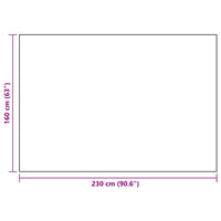 Tappeto da Esterni ARAKIL Bianco e Nero 160x230 cm in PP 368573