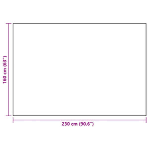 Tappeto da Esterni ARAKIL Bianco e Nero 160x230 cm in PP 368573