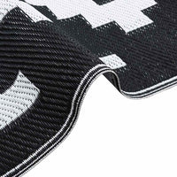 Tappeto da Esterni ARAKIL Bianco e Nero 190x290 cm in PP