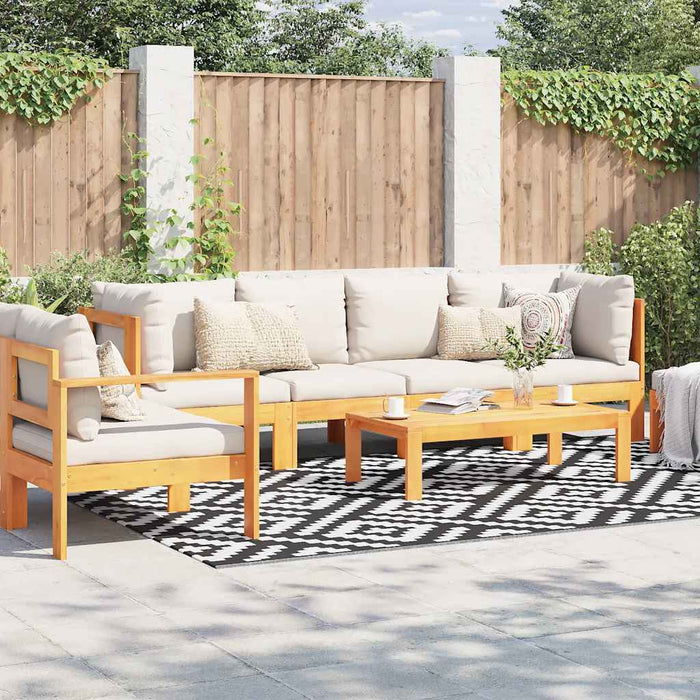 Tappeto da Esterni ARAKIL Bianco e Nero 190x290 cm in PP 368574