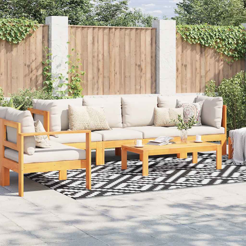 Tappeto da Esterni ARAKIL Bianco e Nero 190x290 cm in PP