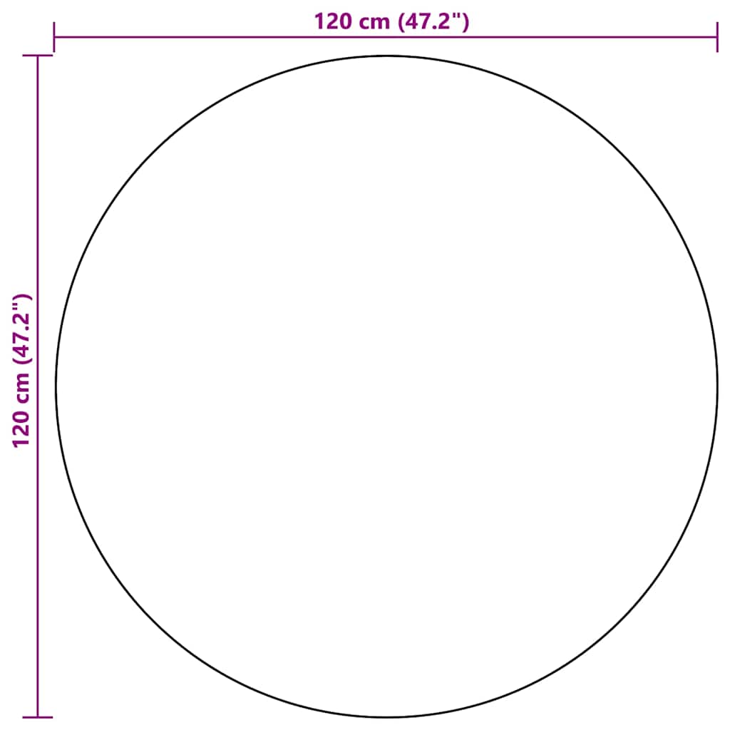 Tappeto da Esterni ARAKIL Bianco e Nero Ø120 cm in PP 368578