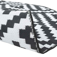 Tappeto da Esterni ARAKIL Bianco e Nero Ø200 cm in PP 368580