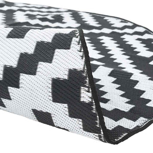 Tappeto da Esterni ARAKIL Bianco e Nero Ø200 cm in PP 368580