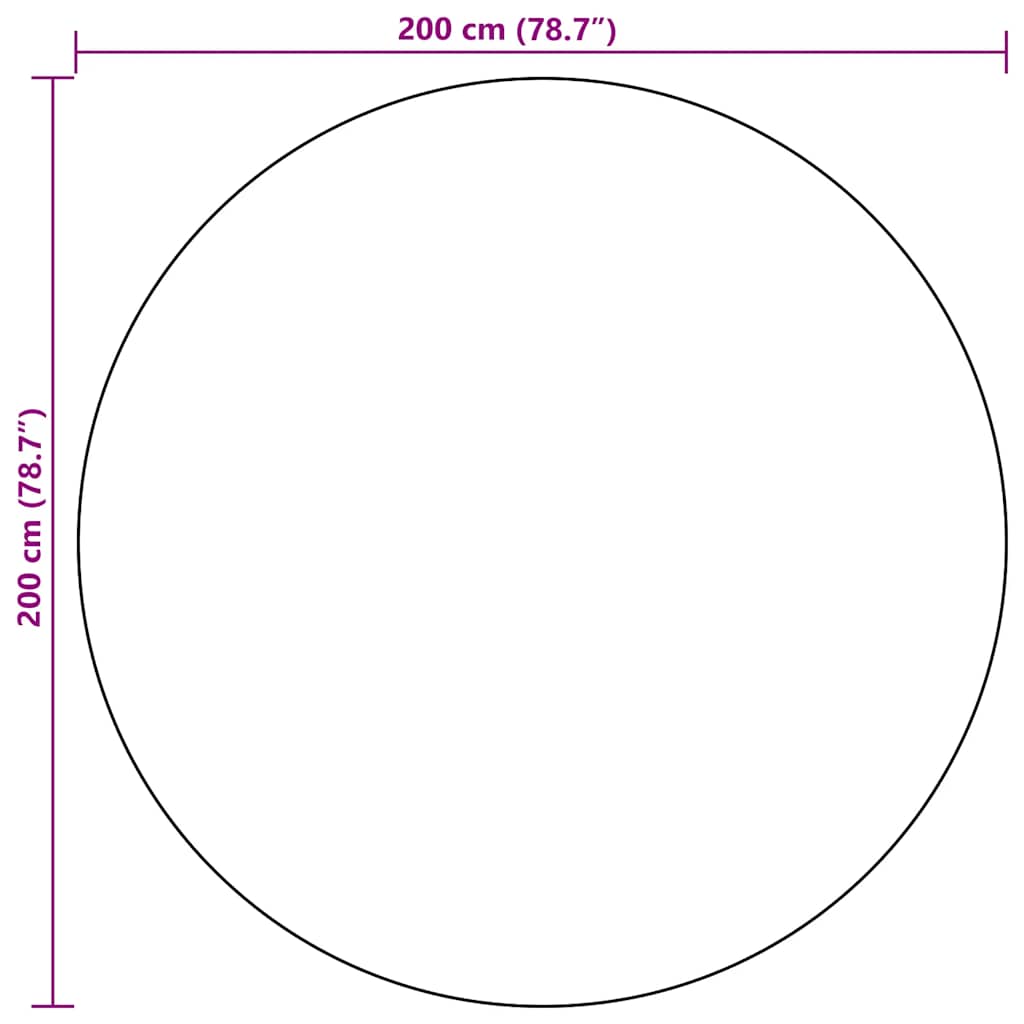 Tappeto da Esterni ARAKIL Bianco e Nero Ø200 cm in PP