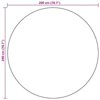 Tappeto da Esterni ARAKIL Bianco e Nero Ø200 cm in PP