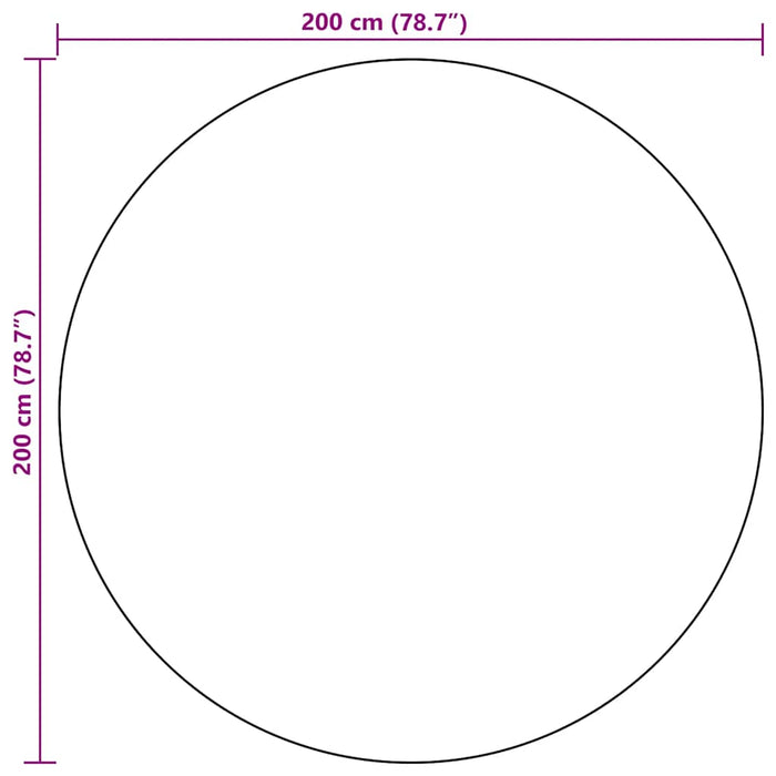 Tappeto da Esterni ARAKIL Bianco e Nero Ø200 cm in PP